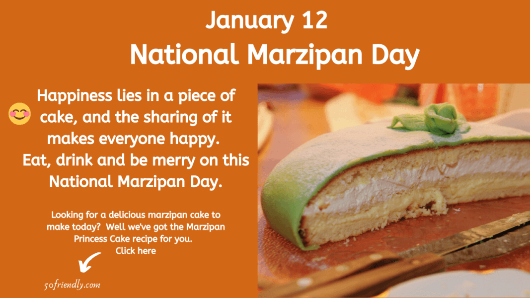 National Marzipan Day January 12 50 Friendly