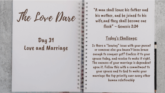 Day 31 - Love and Marriage