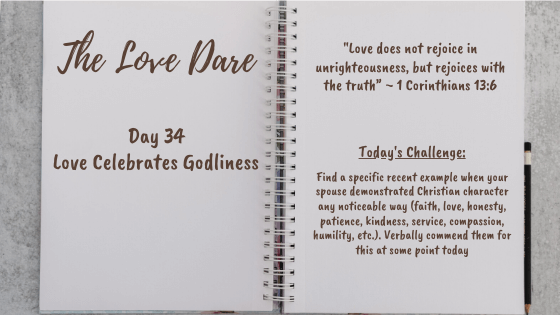 godliness - day 34 of the love dare