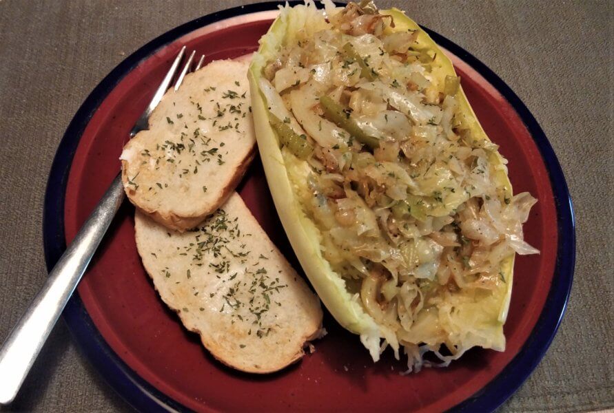 spaghetti squash and cabbage 30 minute meal