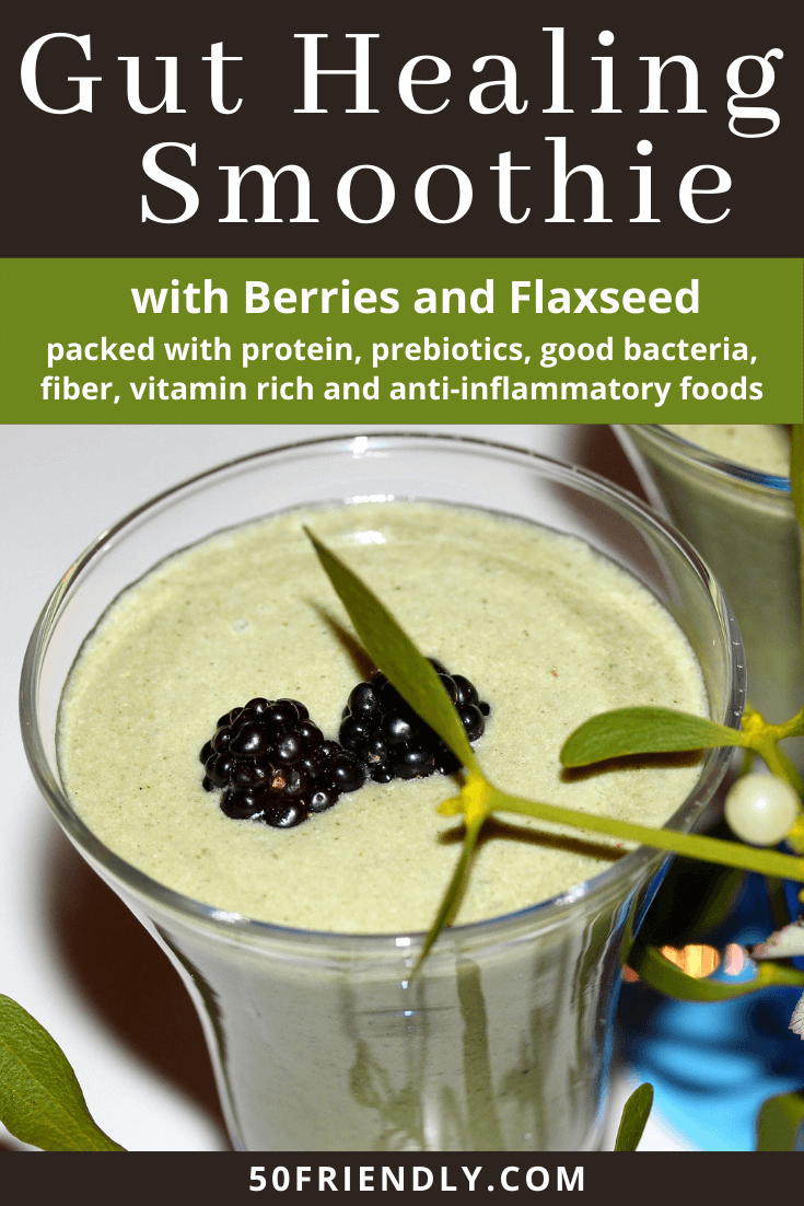 Gut Healing Berry Flaxseed Smoothie - 50 Friendly