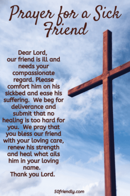 Prayer For A Sick Friend or Family Member - 50 Friendly