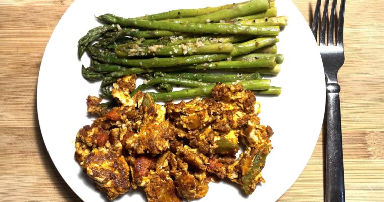 Quick and Easy Chorizo and Asparagus Egg Scramble