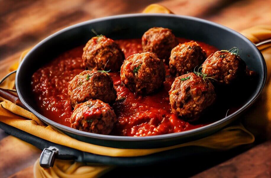 spaghetti sauce with meatballs