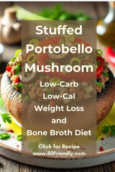 stuffed portobello mushroom low-cal low carb