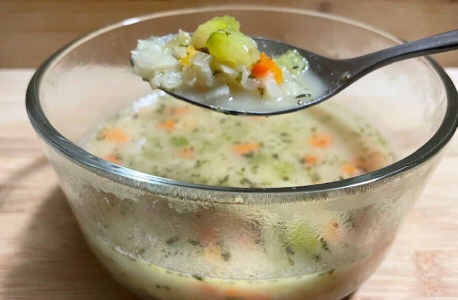 chicken and cauliflower rice soup