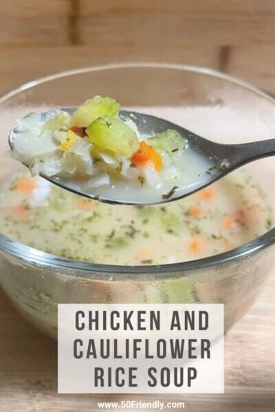 chicken and cauliflower rice soup