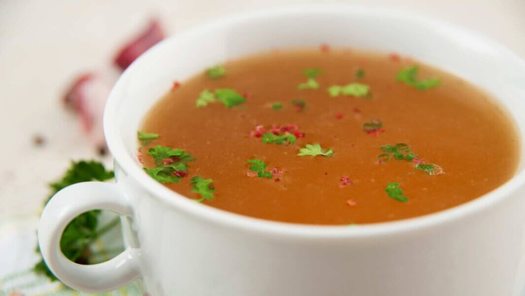 homemade beef and pork bone broth