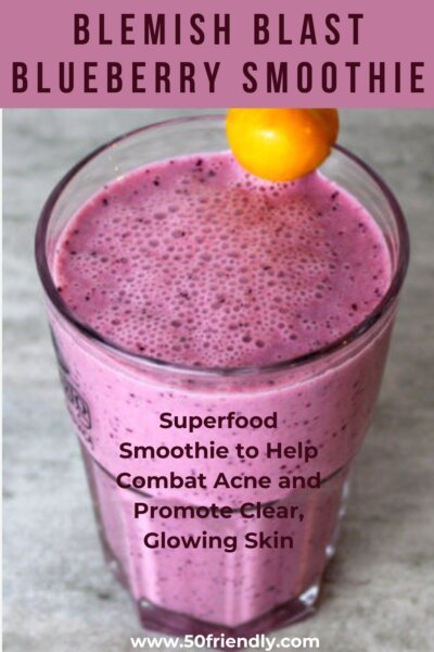 blemish blast blueberry smoothie to fight acne