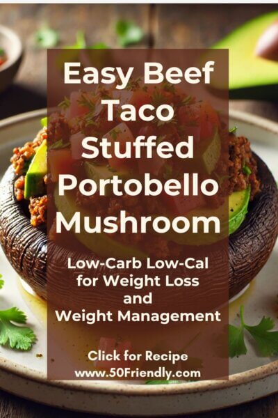 Easy Beef Taco Stuffed Portobello Mushrooms