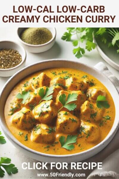 low cal low carb creamy chicken curry