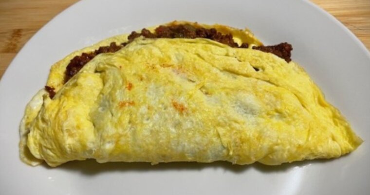 Bell Peppers and Chorizo Omelet