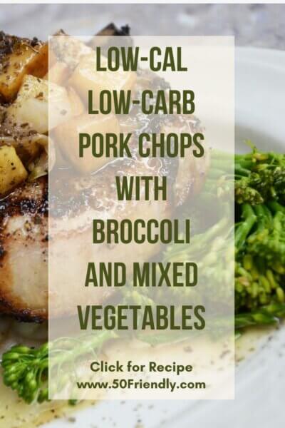 Low-Carb Pork Chops with Broccoli Vegetables and Sweet Potato