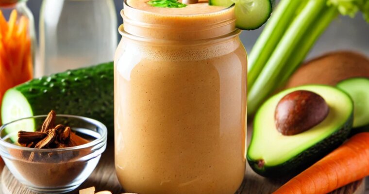 Low-Cal Low-Carb Carrot Celery Cucumber Smoothie