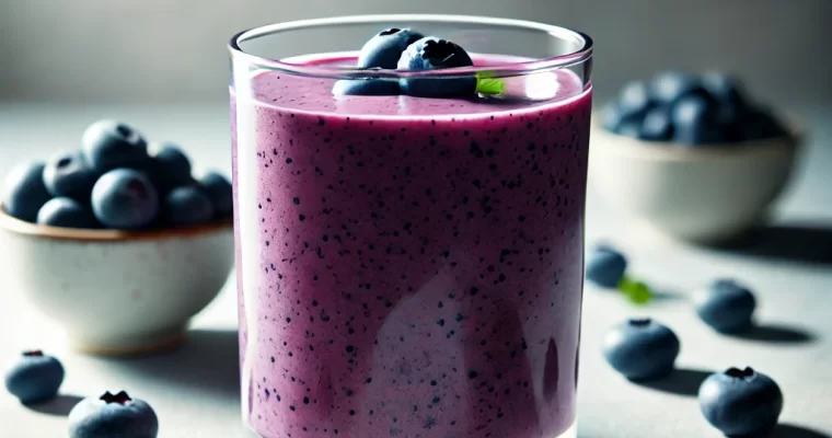 Blueberry Cucumber Smoothie | Low-Cal and Low-Carb