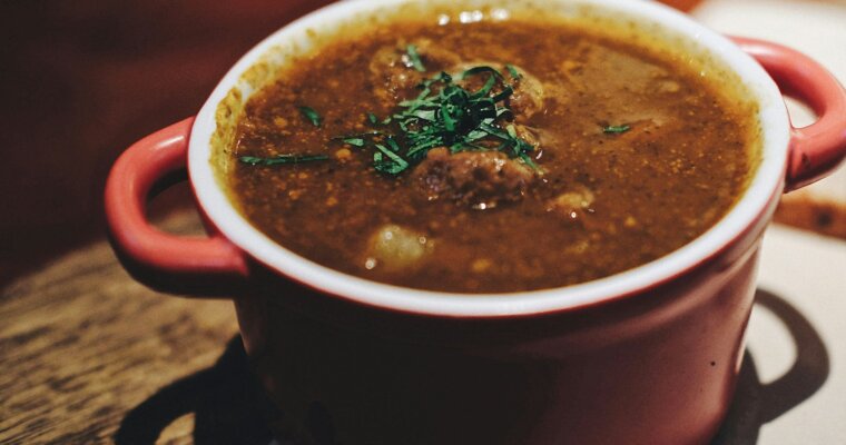 Lentil Soup With a Side of Mixed Greens