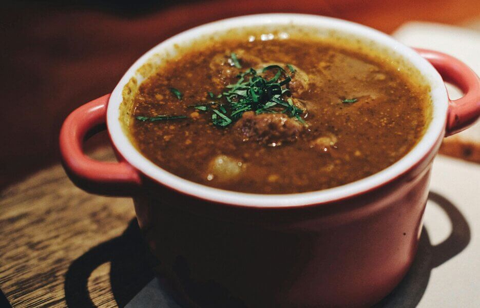 Lentil Soup with a Side of Mixed Greens