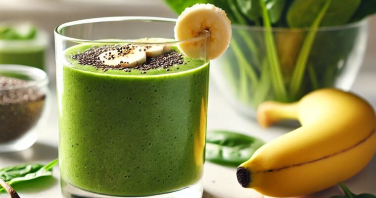 Low-Carb Banana Spinach Smoothie for Energy & Weight Loss