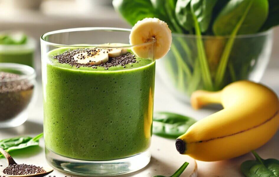 Low-Carb Banana Spinach Smoothie for Energy & Weight Loss